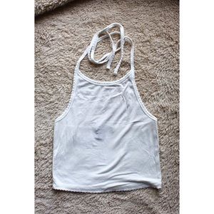 Cropped halter tank top